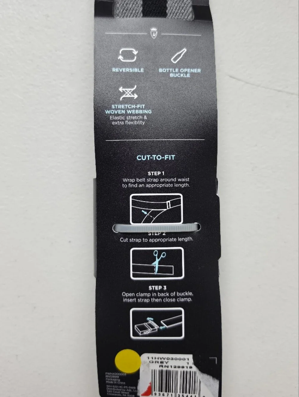NWT Walter Hagen Reversible Stretch Belt Cut To Fit Up To 42
